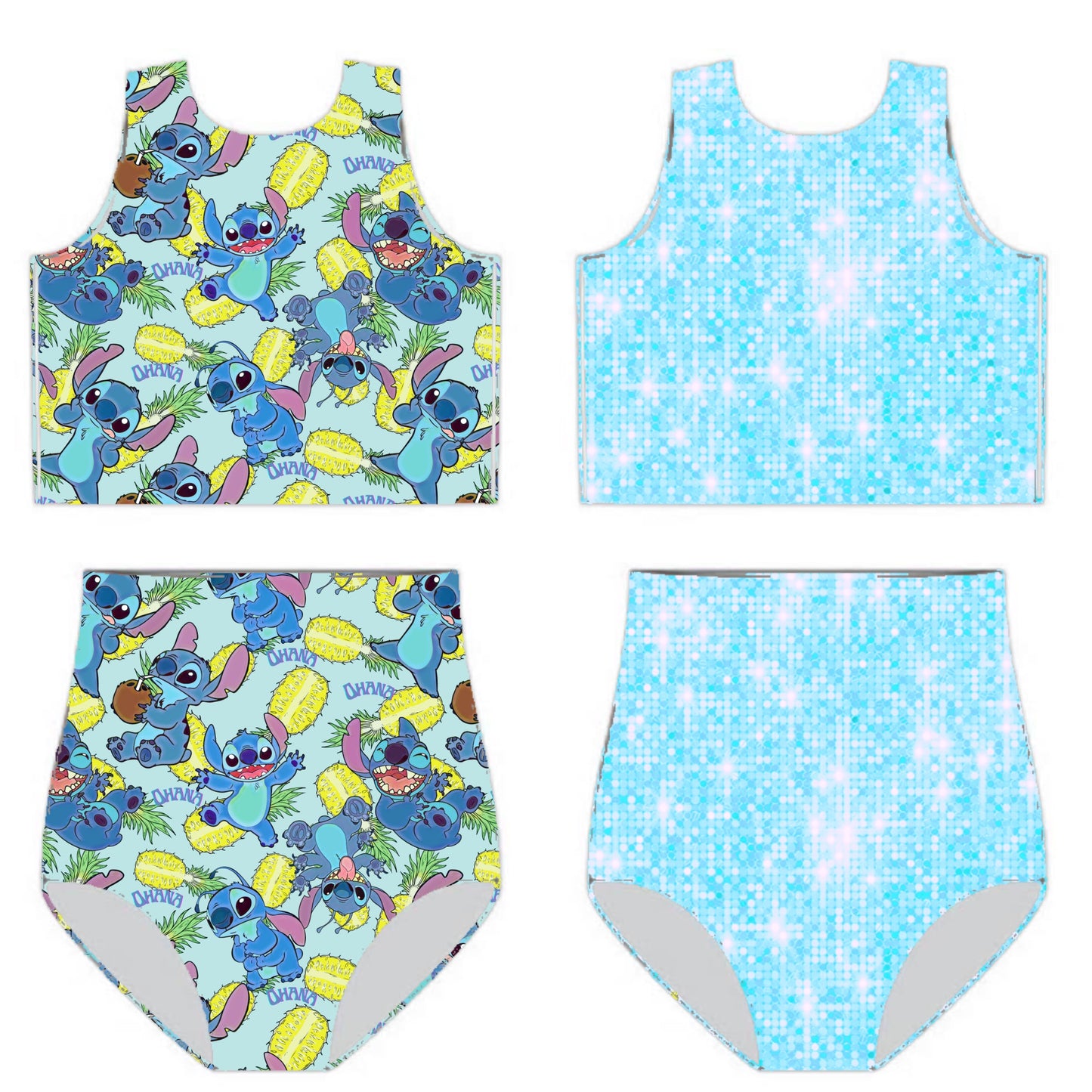 PREORDER- 4in1 aloha stitch girl swim