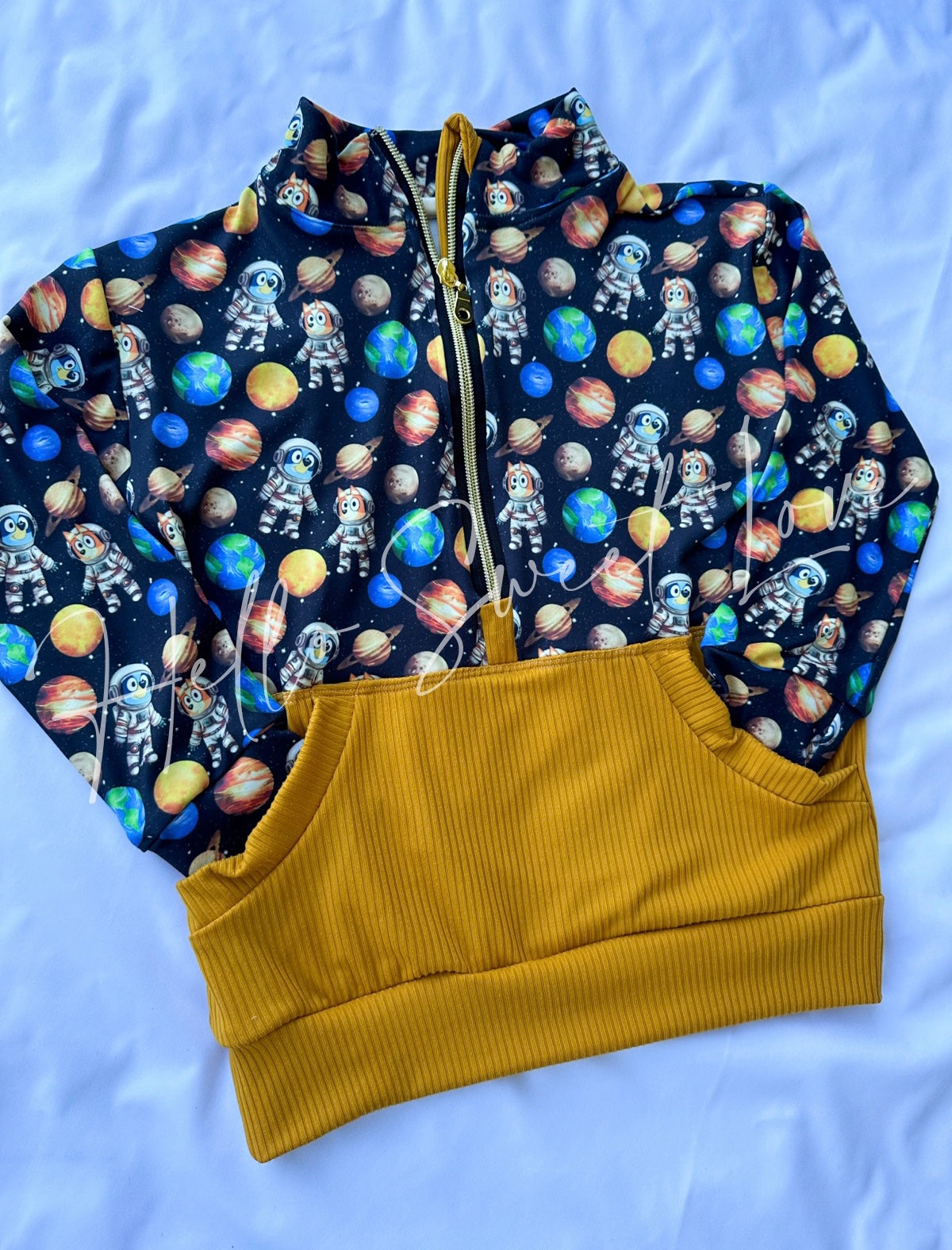 Blue Pup Planets- sweater