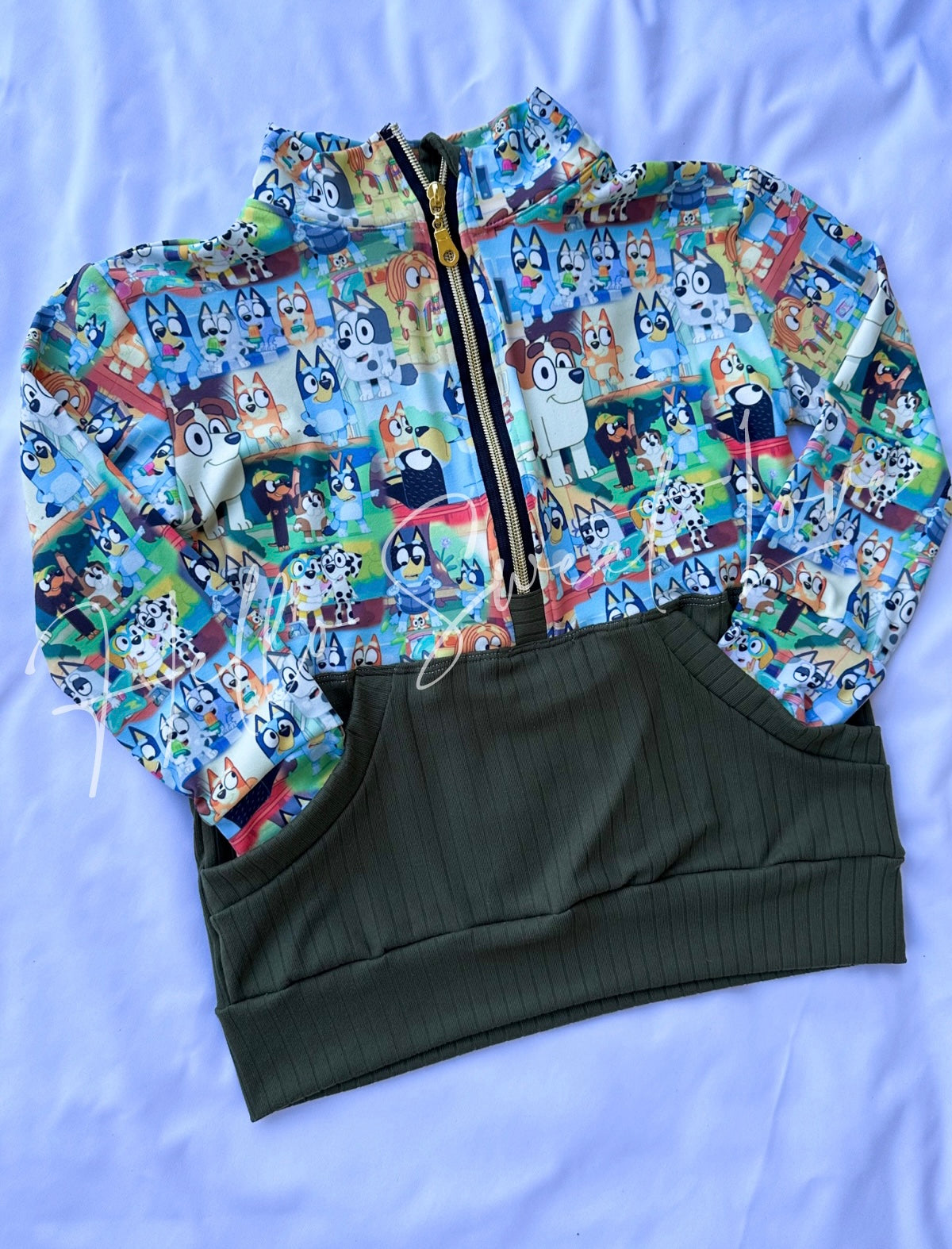 Blue Pup Friends- sweater