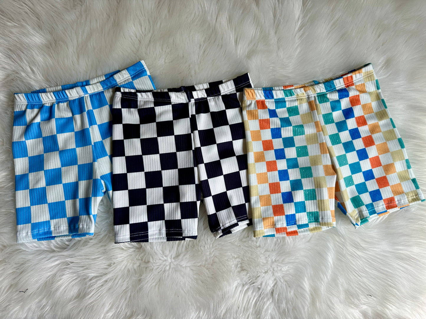 Multicolor Checkered Bummie/biker short