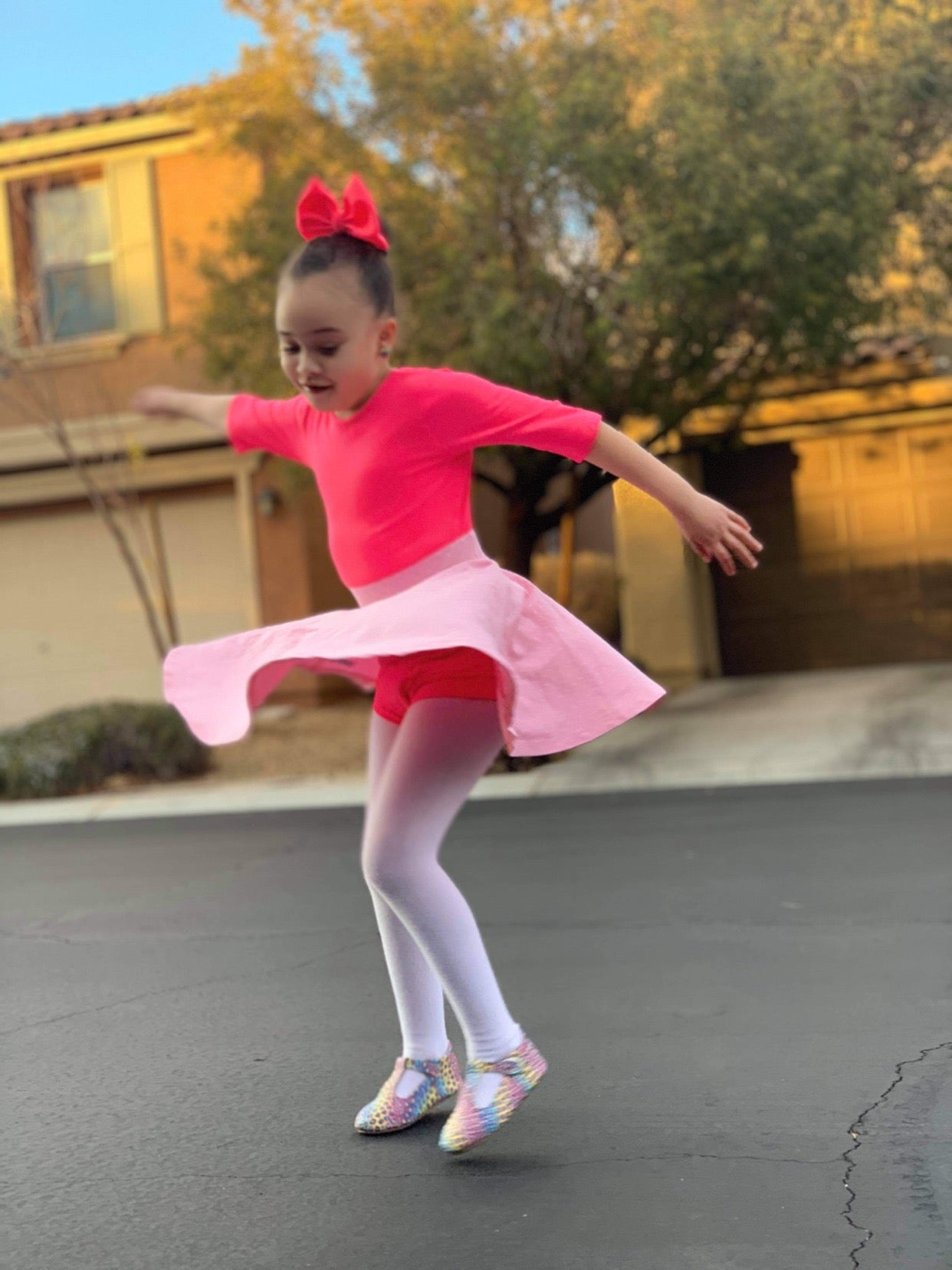 Neon Pink Leotard