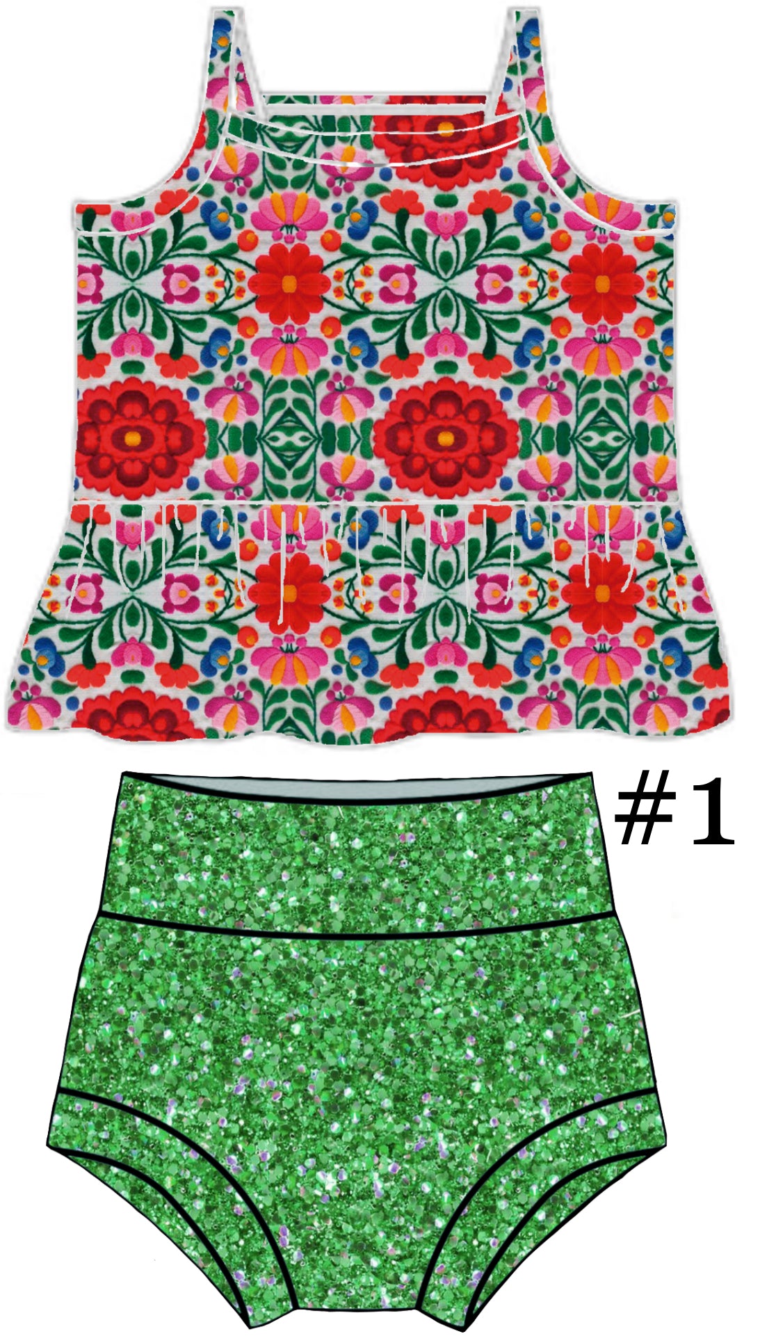 Emboradado Mexicano- cami peplum