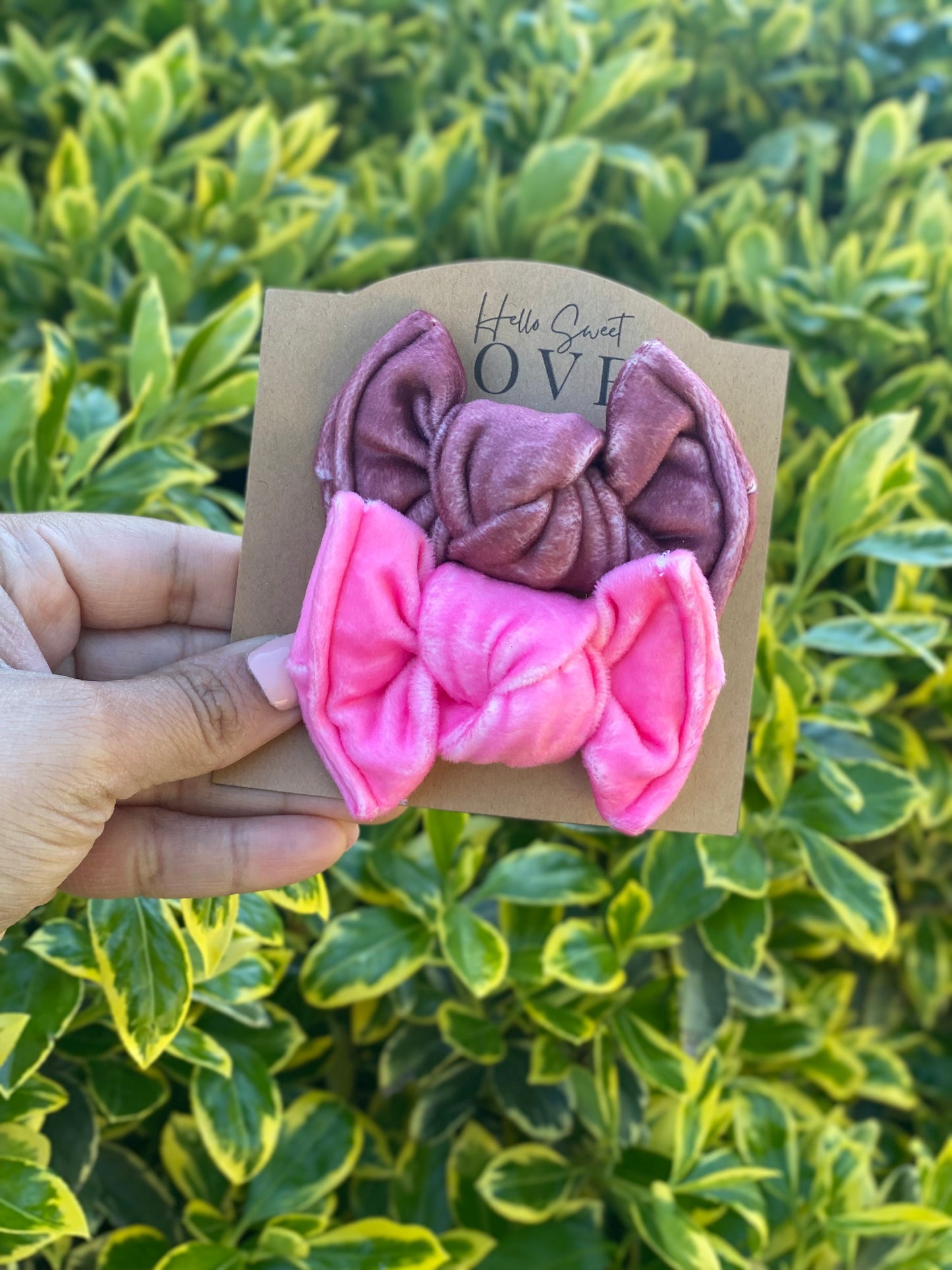 RTS: Mauve / Bubblegum Pink- 2 bow bundle