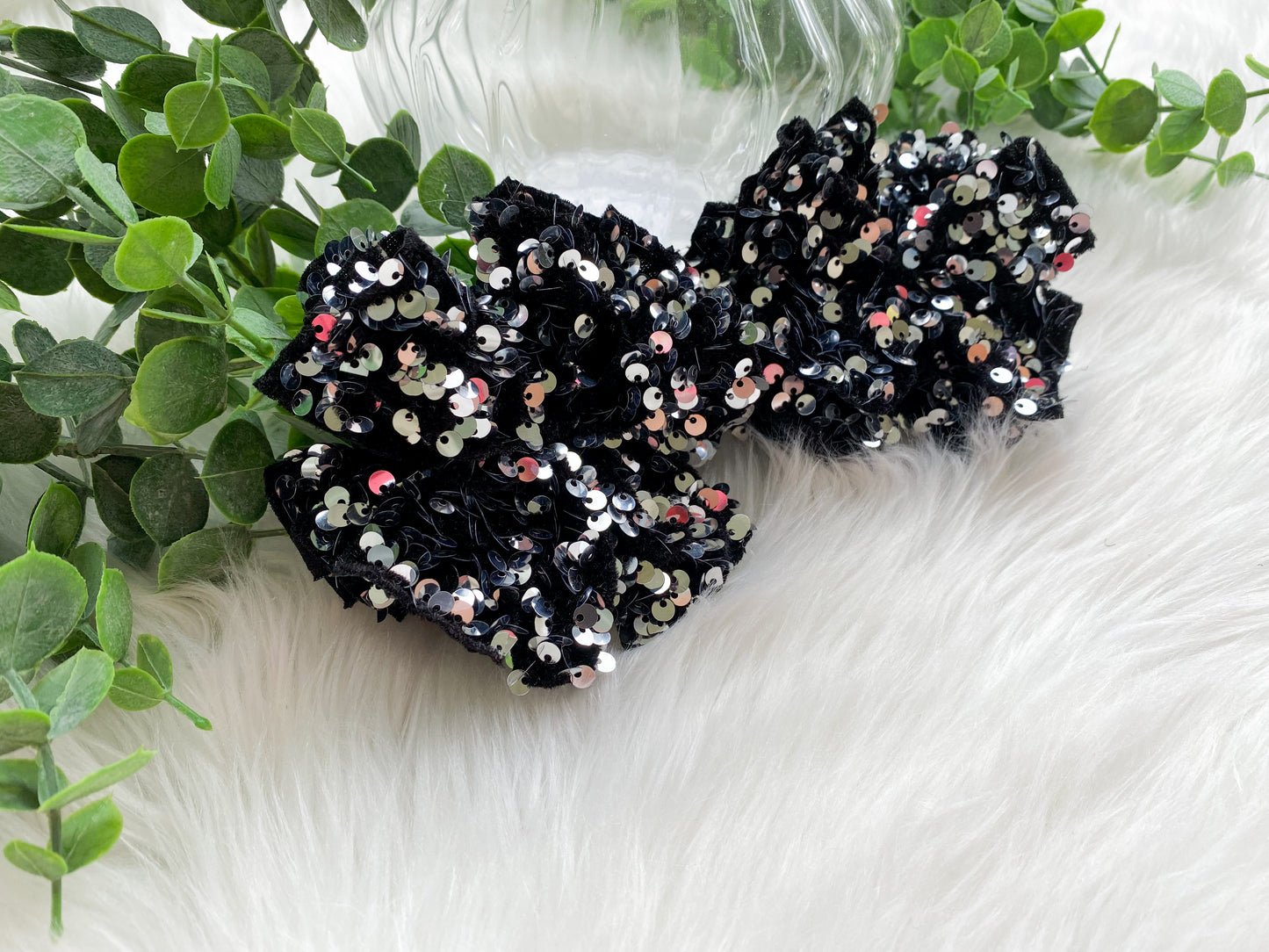 RTS- silver sequins shredded piggies