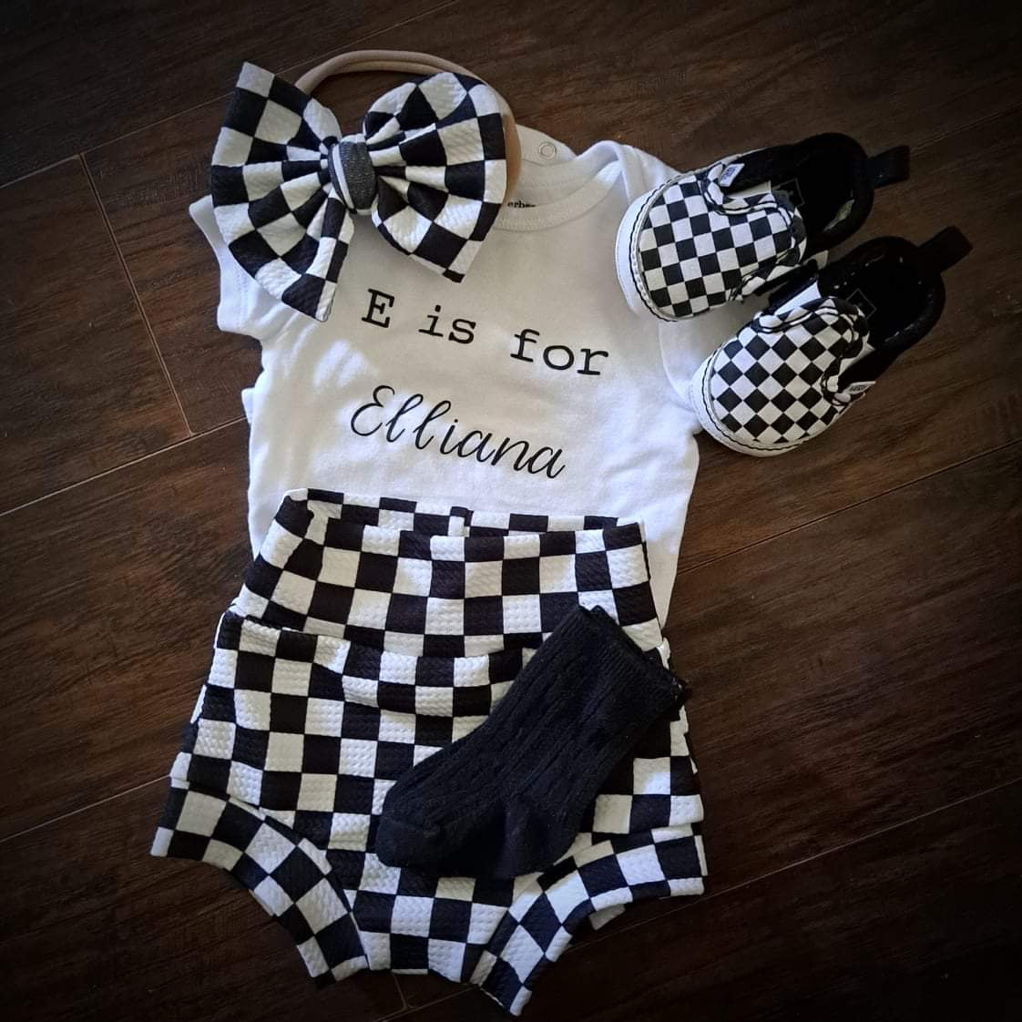 Black/White Checkered Bummie