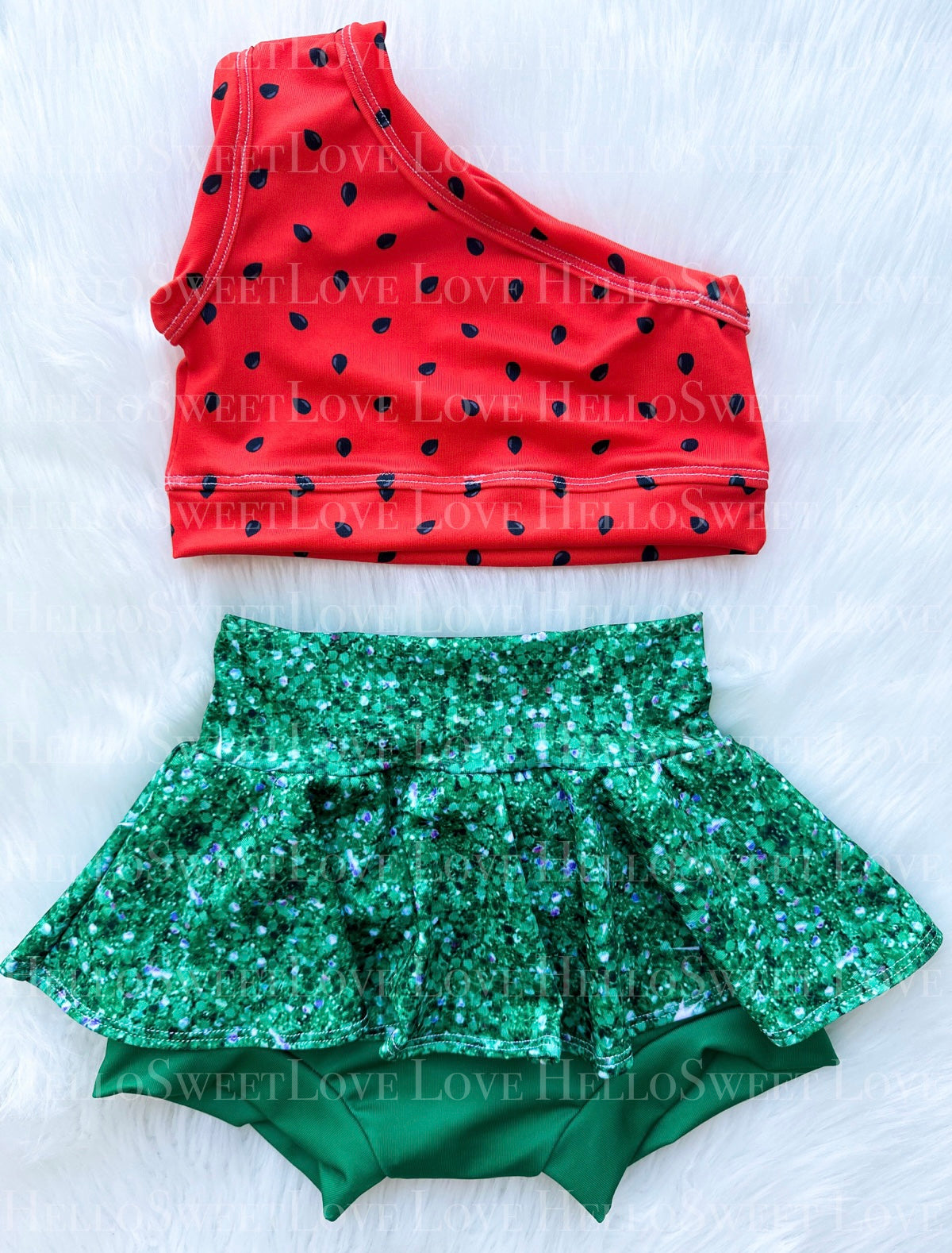 watermelon- Off Shoulder Set
