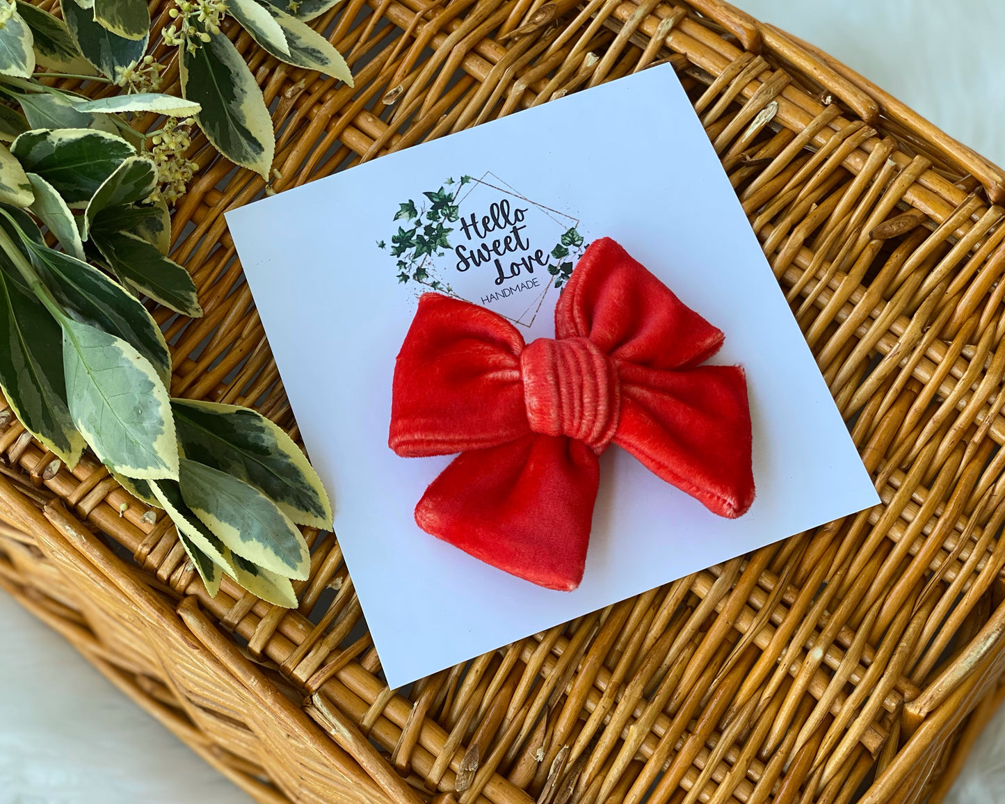 Red Pinwheel Bow