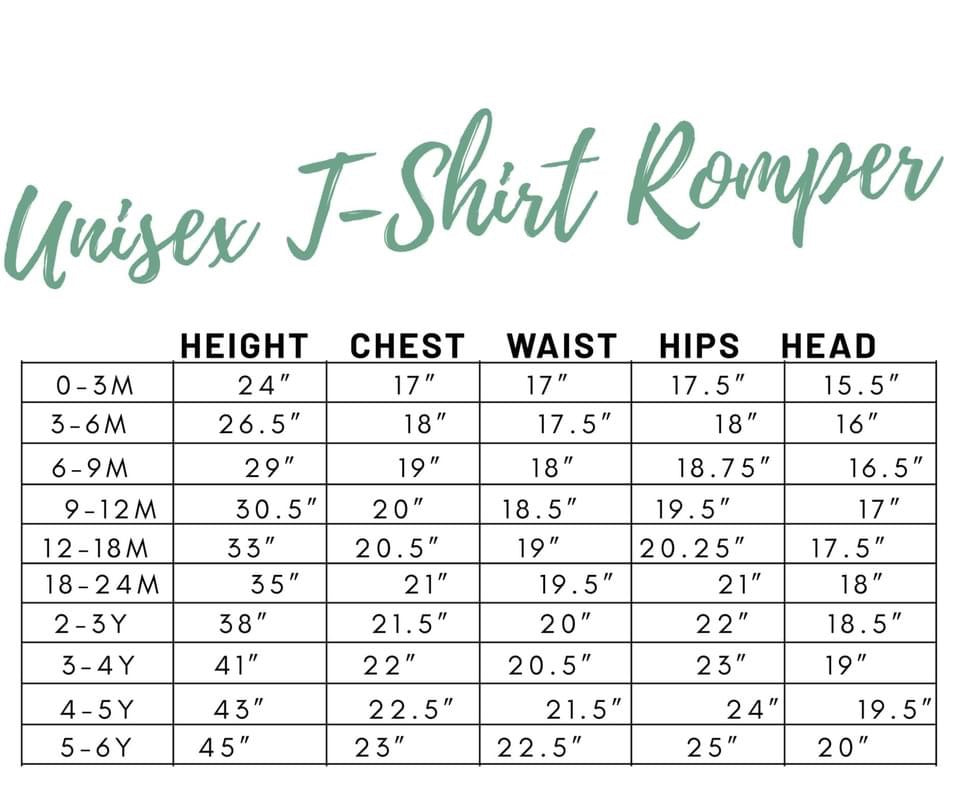 Tshirt Unisex Rompers