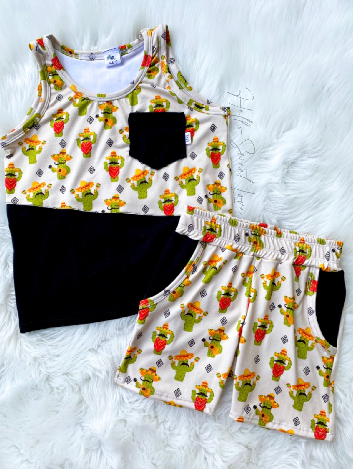 Mariachi Loco- boy tank & shorts