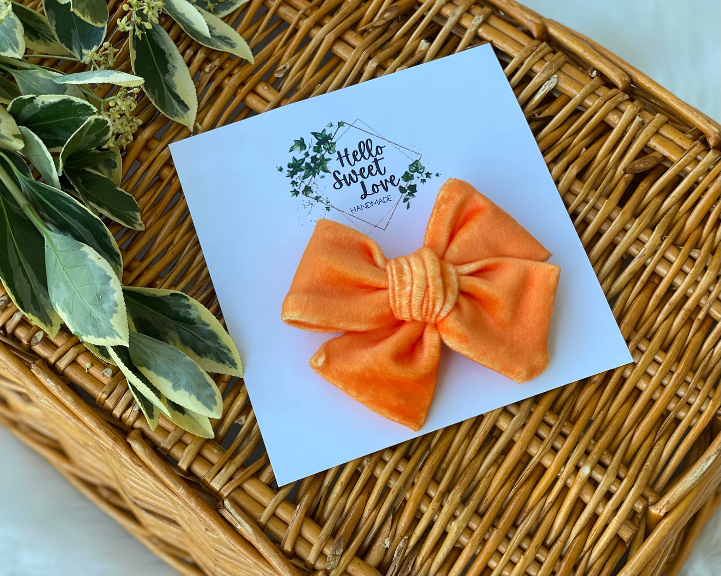 Orange Pinwheel Bow