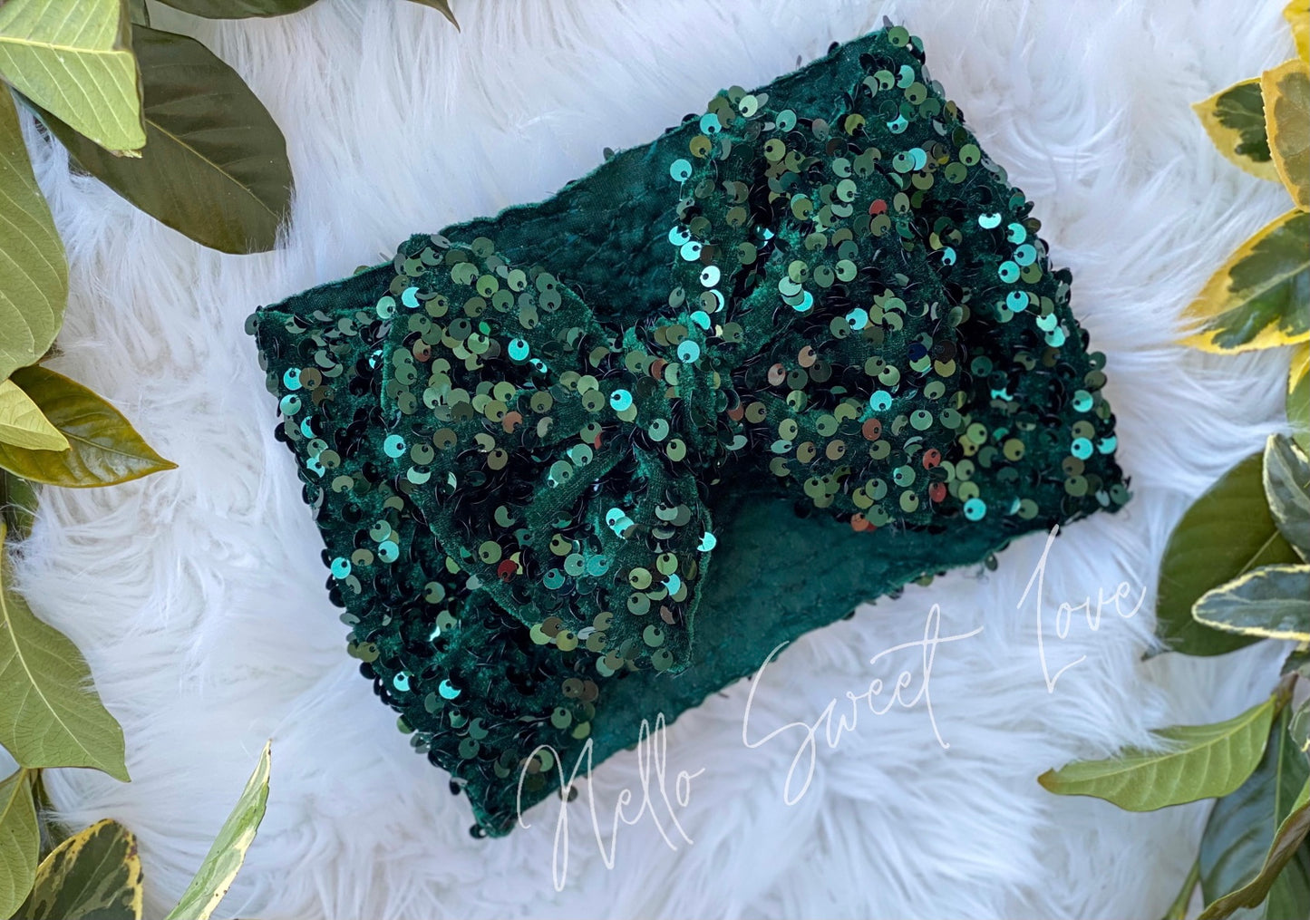RTS- emerald green sequin