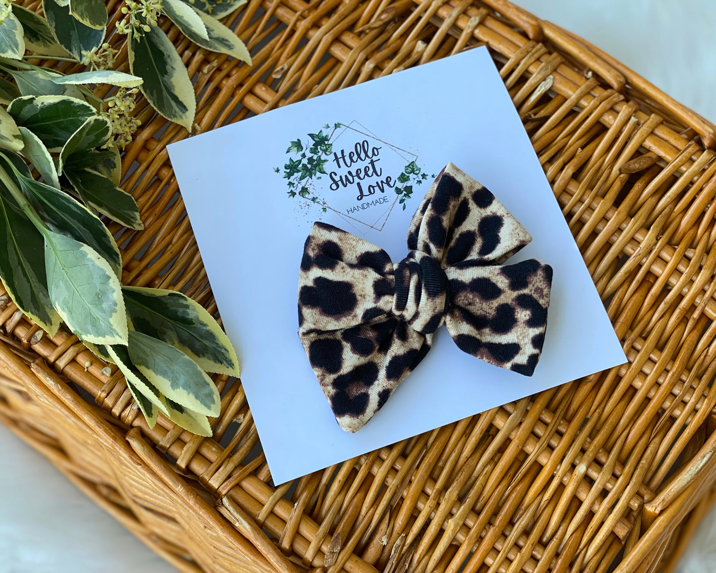 Leopard Pinwheel Bow