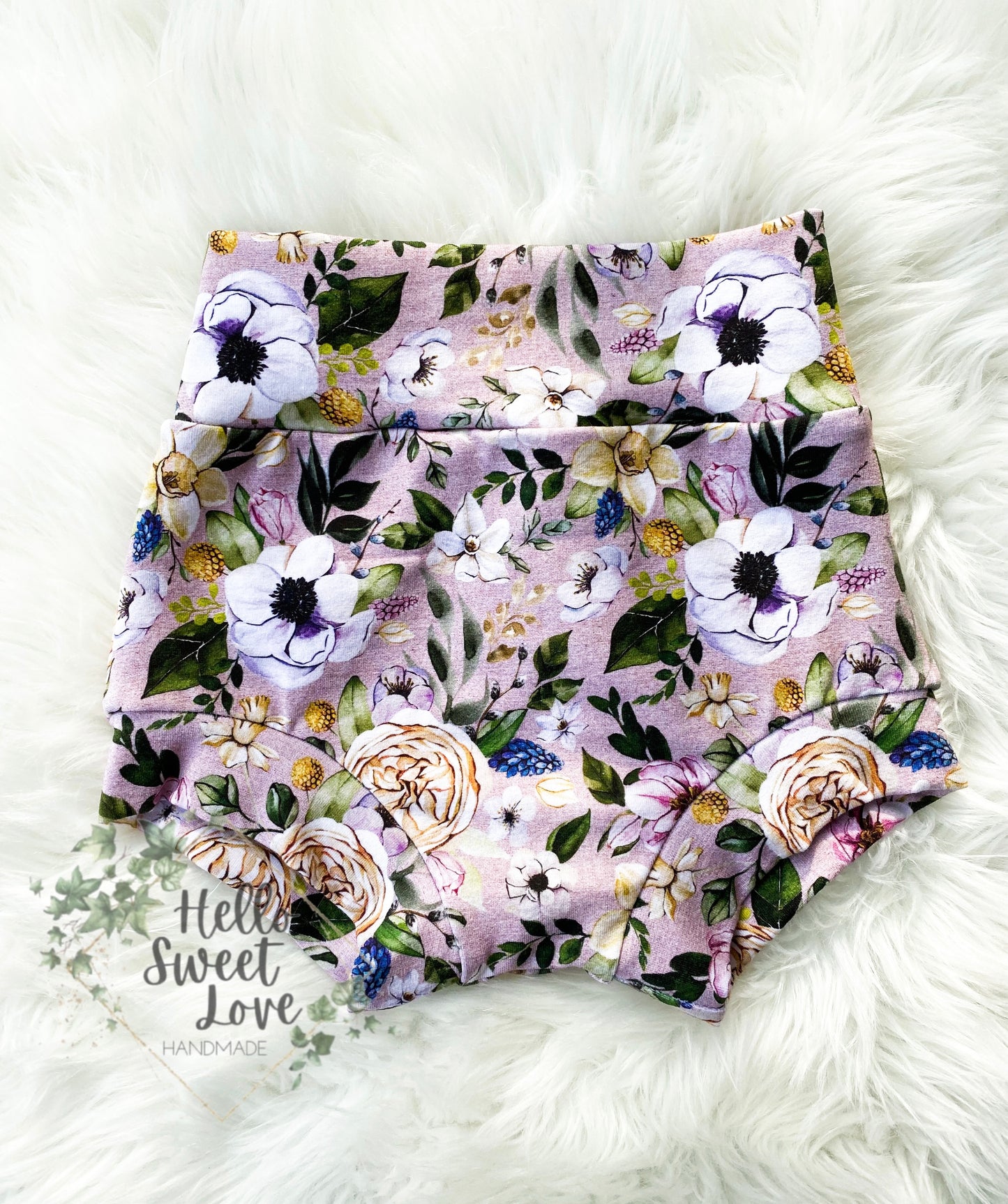 RTS- dusty pink floral bummie