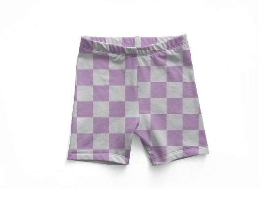 Purple Checkered Bummie/biker short