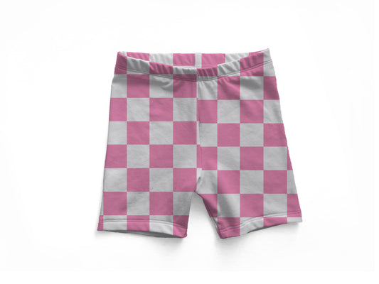 Pink Checkered Bummie/biker short