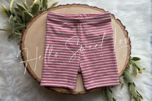 mauve striped bummie / biker short