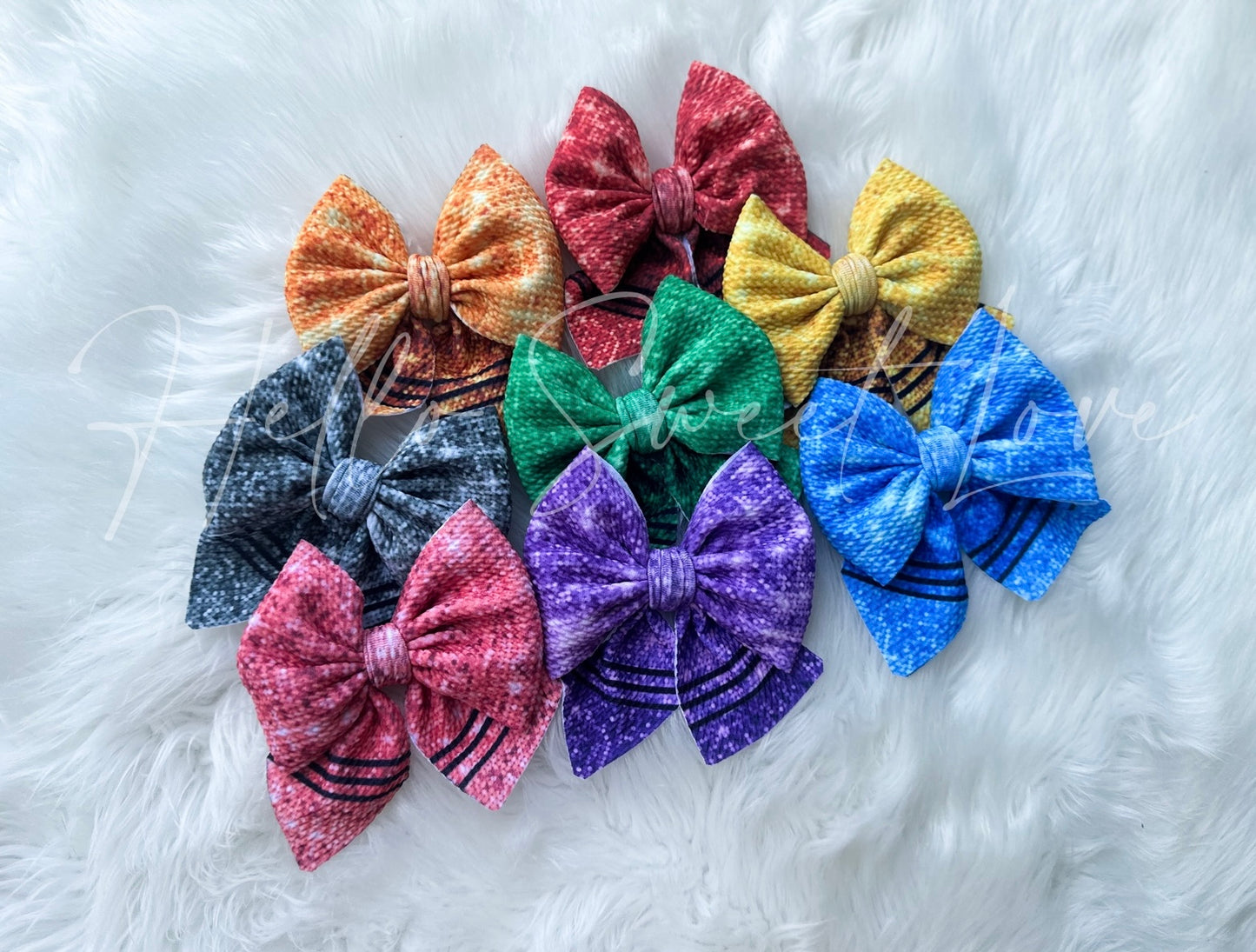 Glittery Crayola Bows