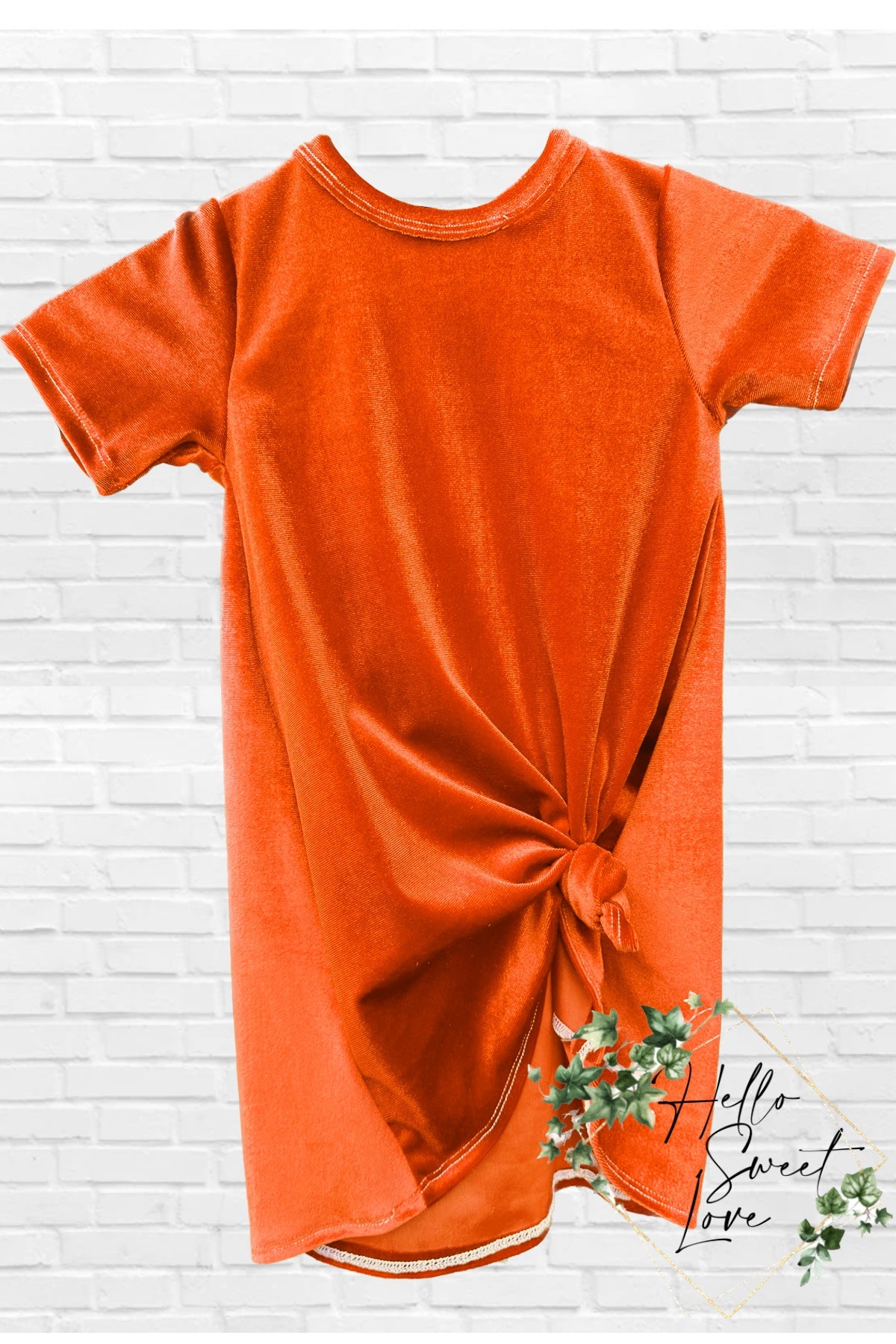 Orange Velvet : Tshirt Dress